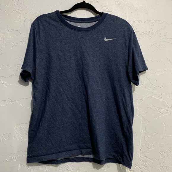 Nike Tops - Nike The Nike Tee Blue T Shirt Dri Fit Size Large